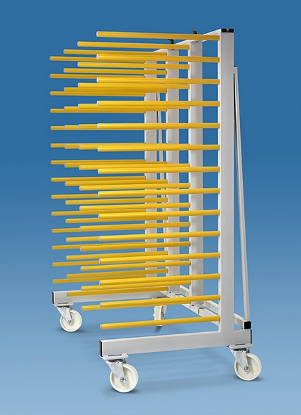 Lacktrockenwagen 700 kg mit herausnehmbaren Etagenrohren